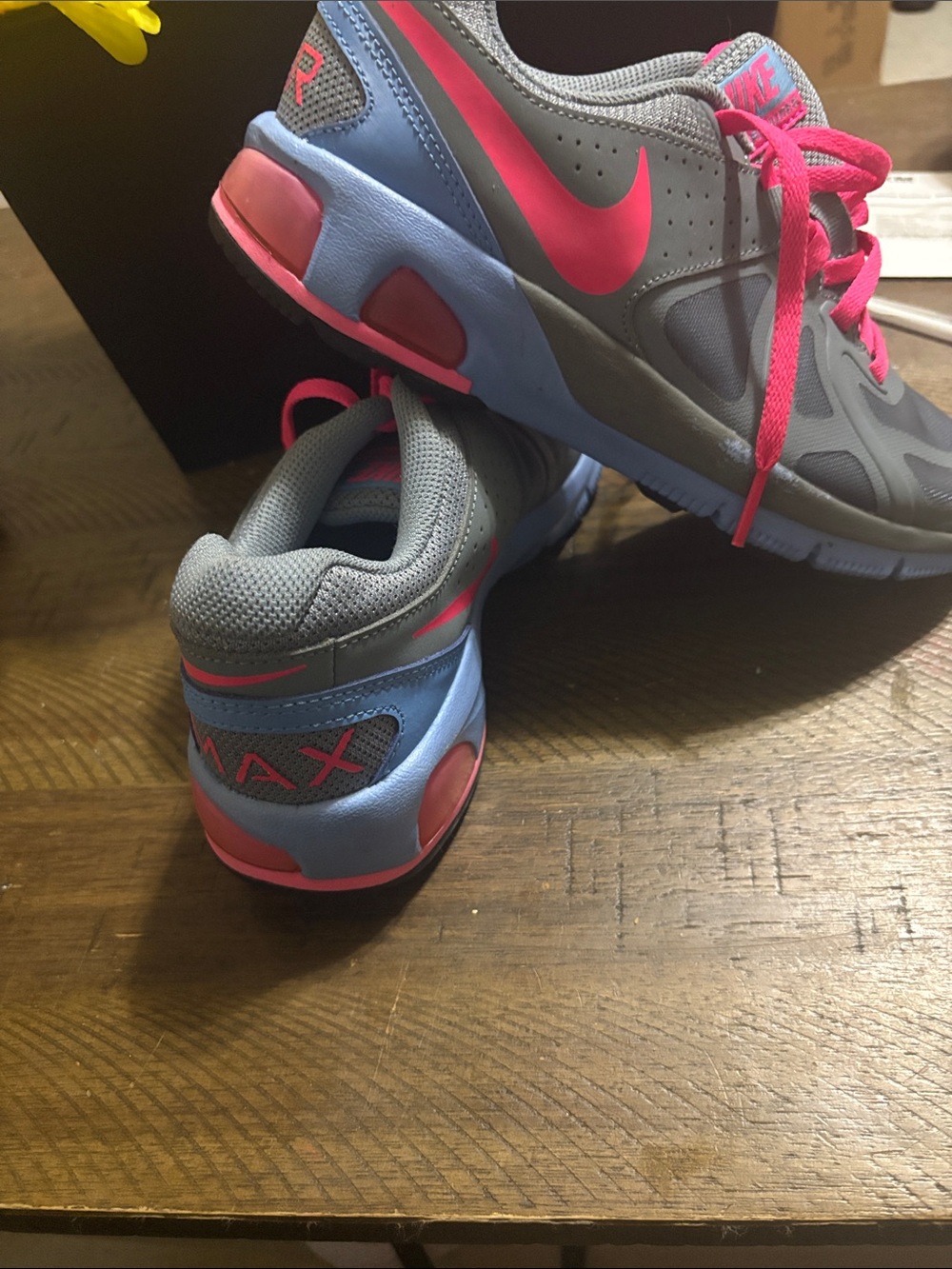 Nike Women's Gray Athletic Shoes with Pink Accents - Picture 2 of 4